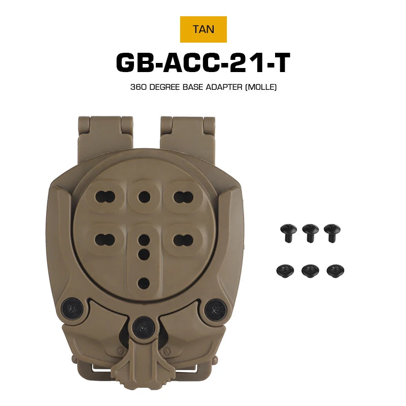 Adaptateur de Base Nylon 360° pour Support de Rotation MOLLE BLACKBEARD OUTDOOR INDUSTRIES