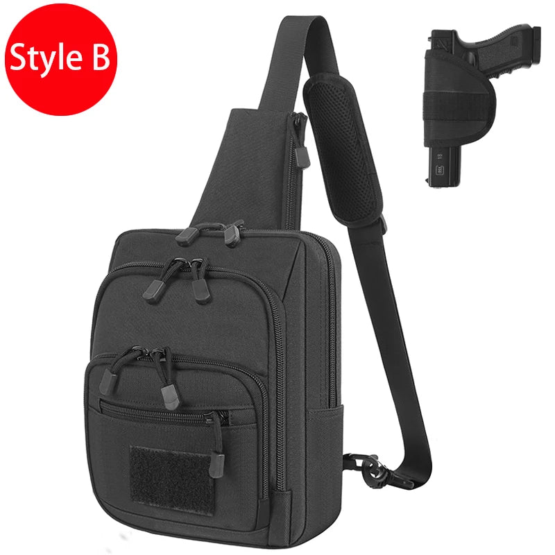 Sacoche holster discrète bandoulière en nylon 1000D