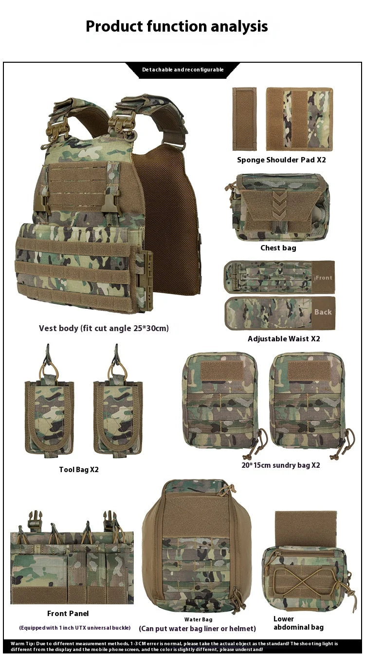 Gilet tactique YAKEDA 8833 - Gilet de chasse outdoor - Gilet tactique complet - BLACKBEARD OUTDOOR INDUSTRIES