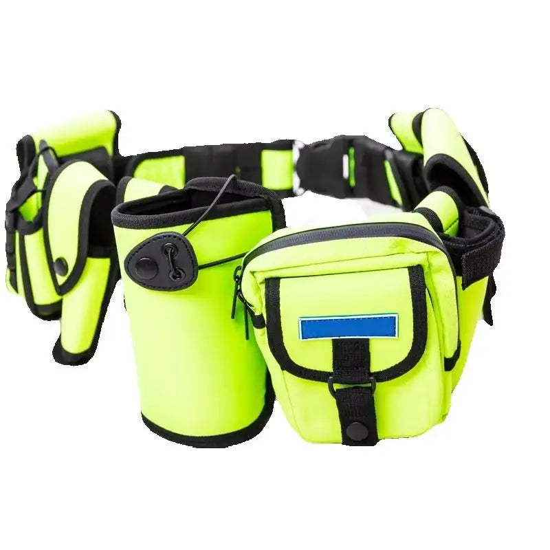 Ceinturon tactique fluo avec sacoche multifonction