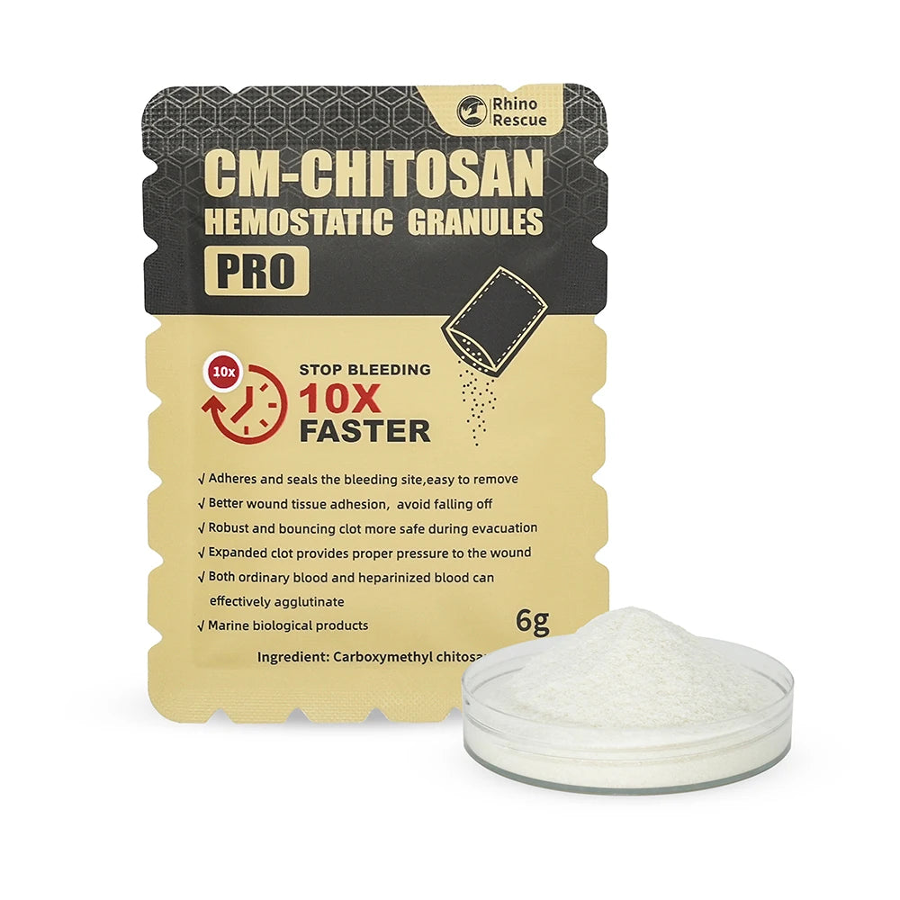 RHINO RESCUE Granulés Hémostatiques Chitosan 6g – Coagulation Rapide, Sans Résidu