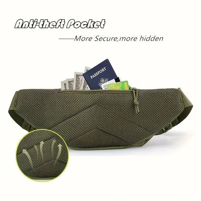 Sacoche banane tactique en nylon résistant – multi‑poches MOLLE avec holster et 4 porte‑chargeurs, idéale pour la randonnée, le vélo et le voyage (Kaki/Noir/Vert) - BLACKBEARD OUTDOOR INDUSTRIES