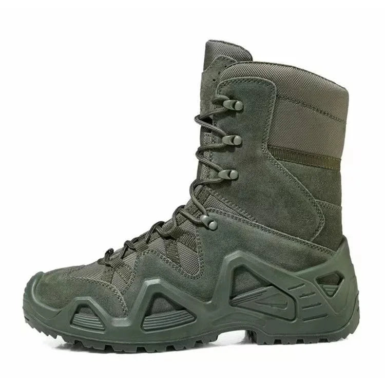 Chaussures Tactiques Mi-Hautes Militaires Désert – Cuir Suède, Randonnée & Outdoor, 39-46