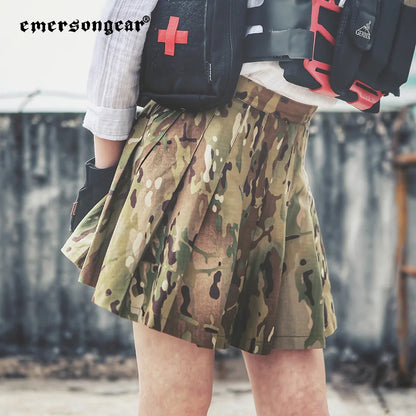 Jupe Tactique Plissée Femme Camouflage Multicam – Emersongear EMS9391, Taille Haute - BLACKBEARD OUTDOOR INDUSTRIES