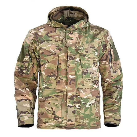 Veste Tactique Camouflage Homme – Coupe-Vent Multi-Poches à Capuche - BLACKBEARD OUTDOOR INDUSTRIES