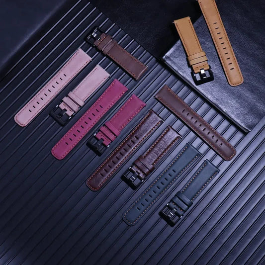 Bracelet en Cuir Rétro pour Montres Samsung Galaxy, Huawei, Amazfit et Plus - 20mm / 22mm BLACKBEARD OUTDOOR INDUSTRIES