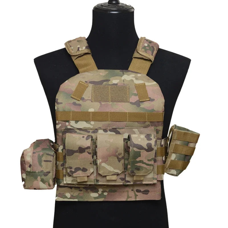 Gilet Tactique Enfant - Gilet Militaire Airsoft et Chasse Camouflage pour Enfants - Équipement Outdoor Paintball Molle BLACKBEARD OUTDOOR INDUSTRIES