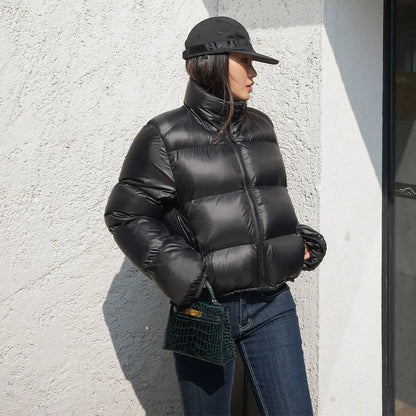 Doudoune courte crop femme, style Y2K