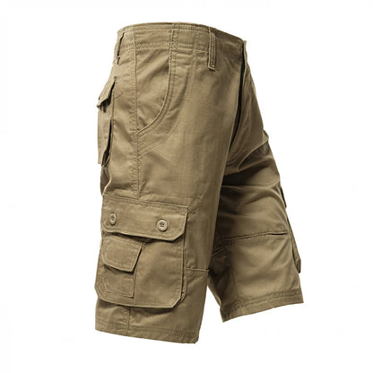 Short Cargo Homme Grande Taille – Coton, Coupe Droite, Style Streetwear Hip-Hop