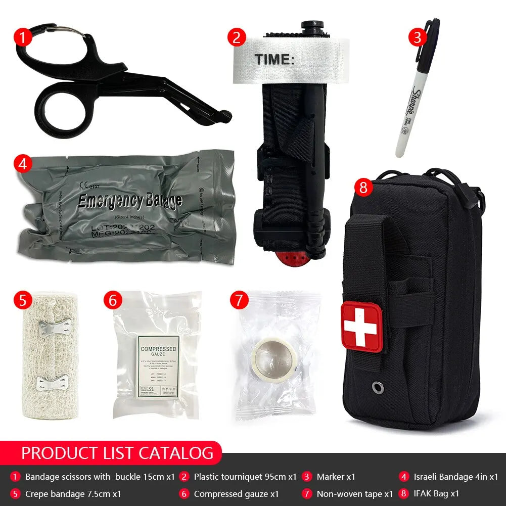 50611s – Kit de Premiers Secours Tactique EMT avec Poche MOLLE Ma boutique