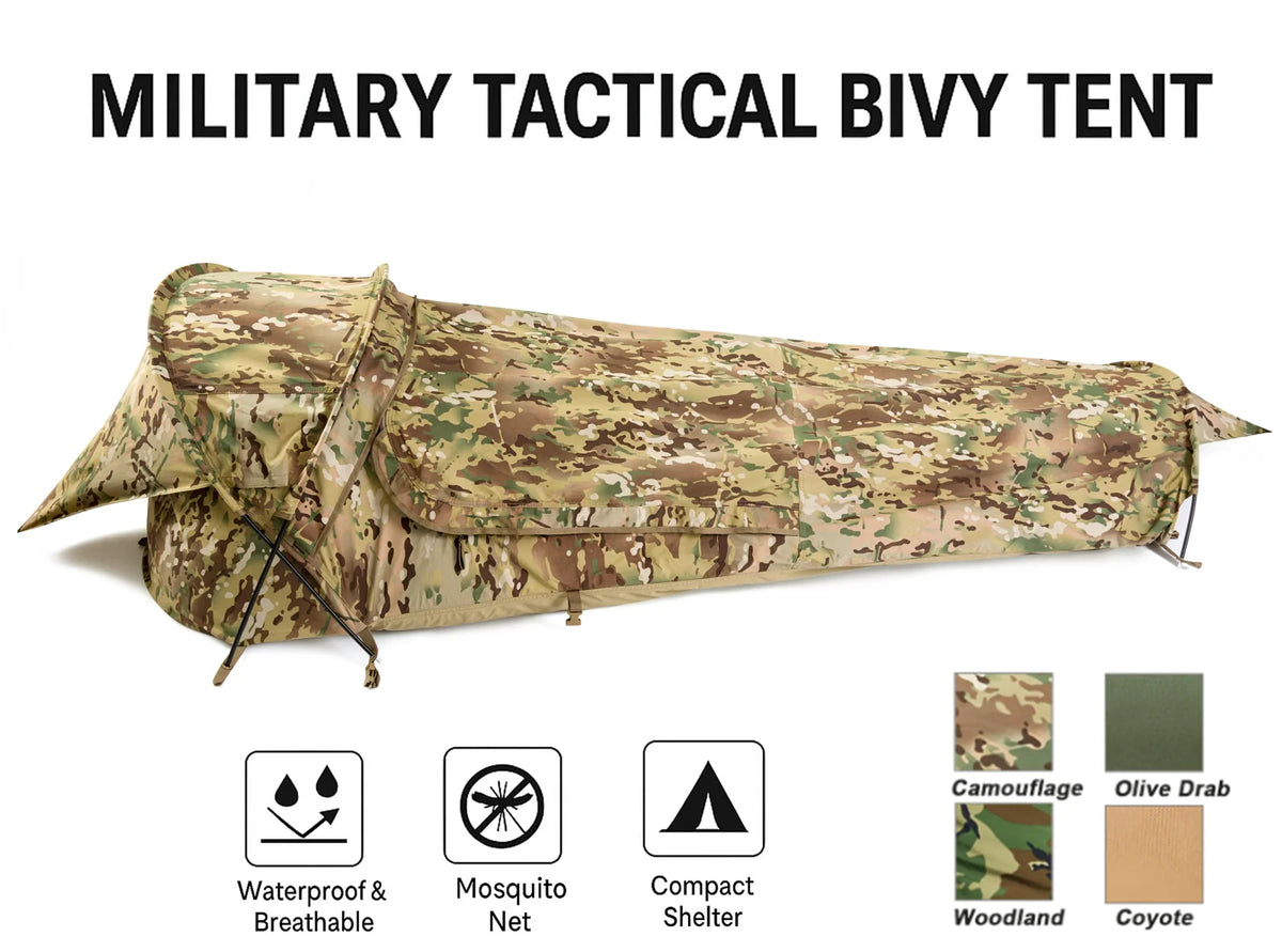 Tente bivouac 1 personne – Abri bivy compact à fenêtres TPU