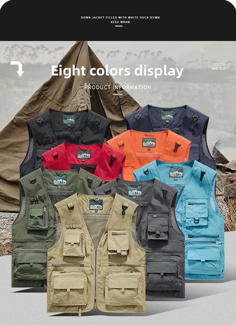 Gilet Tactique Homme Été – 14 Poches, Mesh Respirant - BLACKBEARD OUTDOOR INDUSTRIES