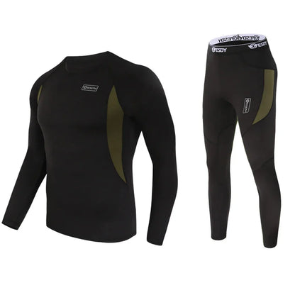 Ensemble Thermique Tactique Fleece Slim Fit – Haut + Pantalon | Randonnée, Chasse, Militaire, Automne Hiver