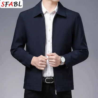 Veste Blazer Homme Business Casual – Coupe Ample, Col Rabattu, Fermeture Éclair | Printemps Été - BLACKBEARD OUTDOOR INDUSTRIES