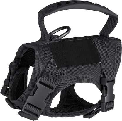 Harnais Chien Petit – Gilet Tactique Nylon avec Laisse, Chiot & Chat