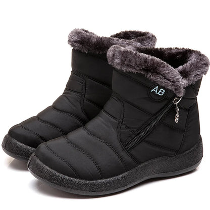Bottines Hiver Femme Fourrées & Imperméables – Chaussures Chaudes à Talon Plat – Style Élégant & Confort – Neige / Froid - BLACKBEARD OUTDOOR INDUSTRIES