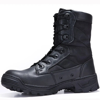 Chaussures Tactiques Montantes Homme Imperméables — Cuir, Semelle Caoutchouc, Tailles 39-46