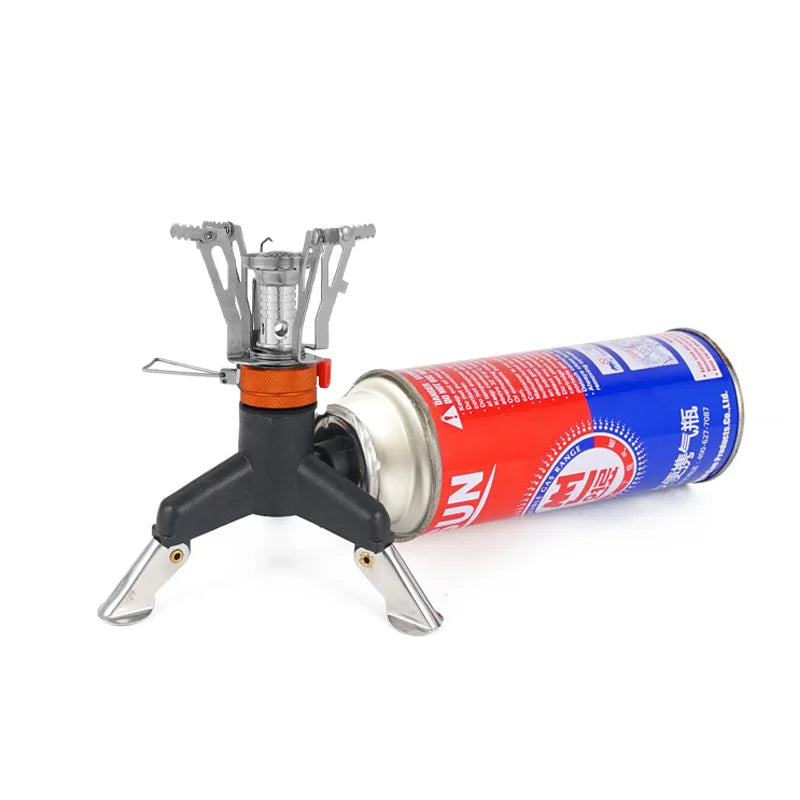 Réchaud Camping Tout-en-Un Alliage Aluminium – Convertisseur Gaz Inclus Randonnée & Bivouac