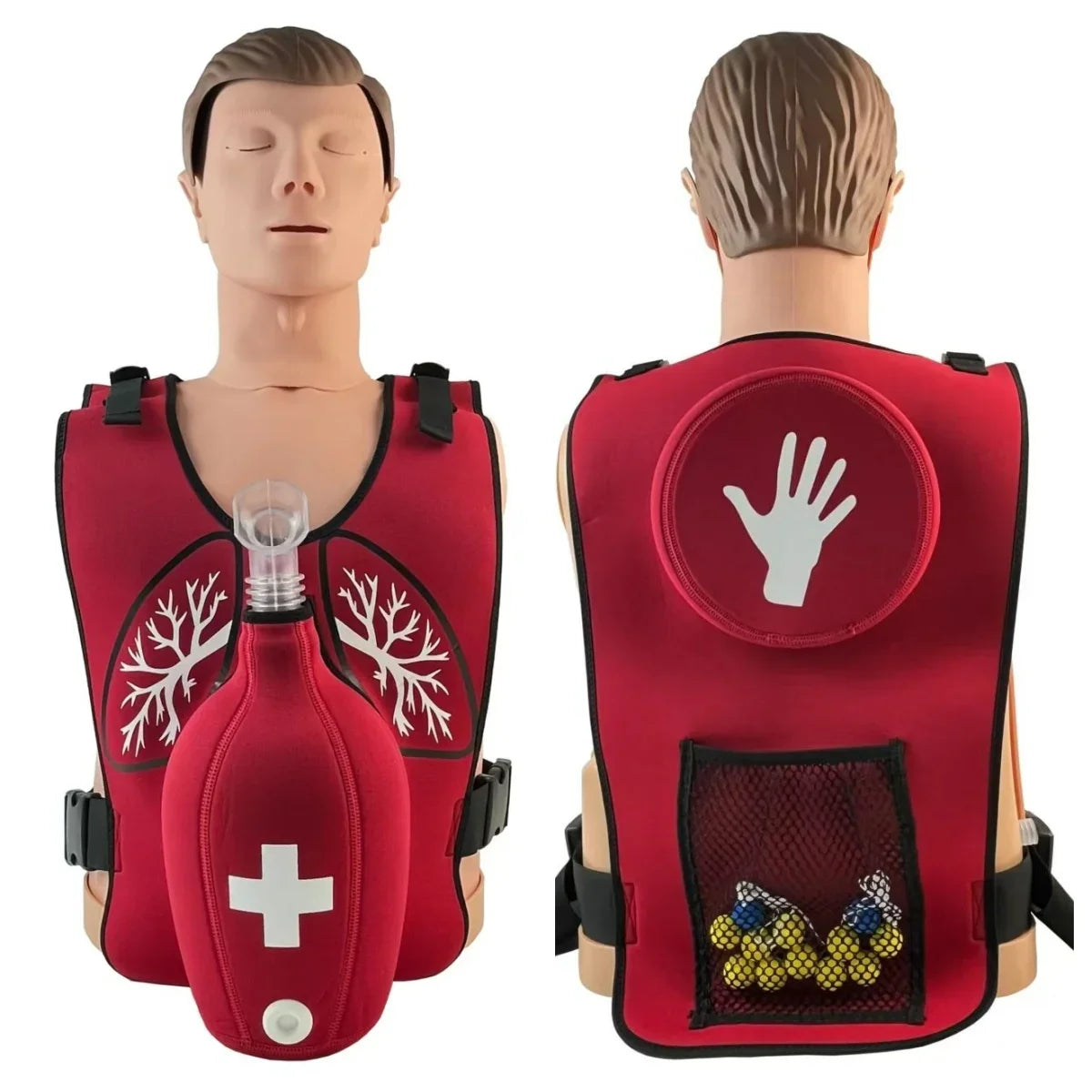 Mannequin Anti-Étouffement Heimlich – Entraînement Premiers Secours Adulte & Enfant – Simulation Obstruction Voies Aériennes