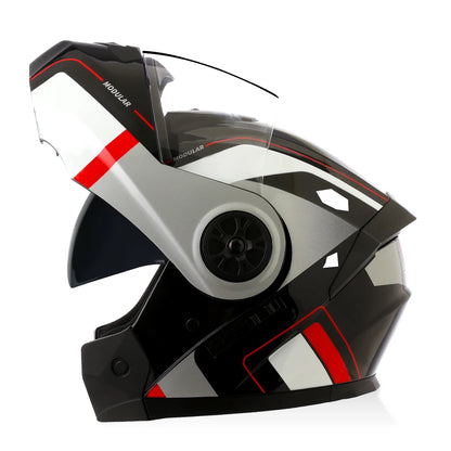 Casque Moto Modulable Flip-Up BLD – Double Visière – ABS Certifié DOT – Unisexe – M à XL