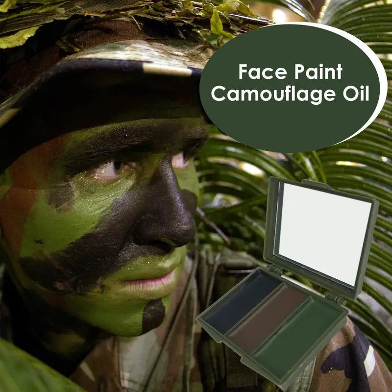Peinture de Camouflage Visage 3 Couleurs – Huile Tactique Chasse, Airsoft & Militaire