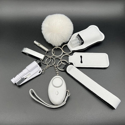 Porte-Clés de Défense Personnelle pour Femme – Alarme Intégrée, Boucle O, Multicolore