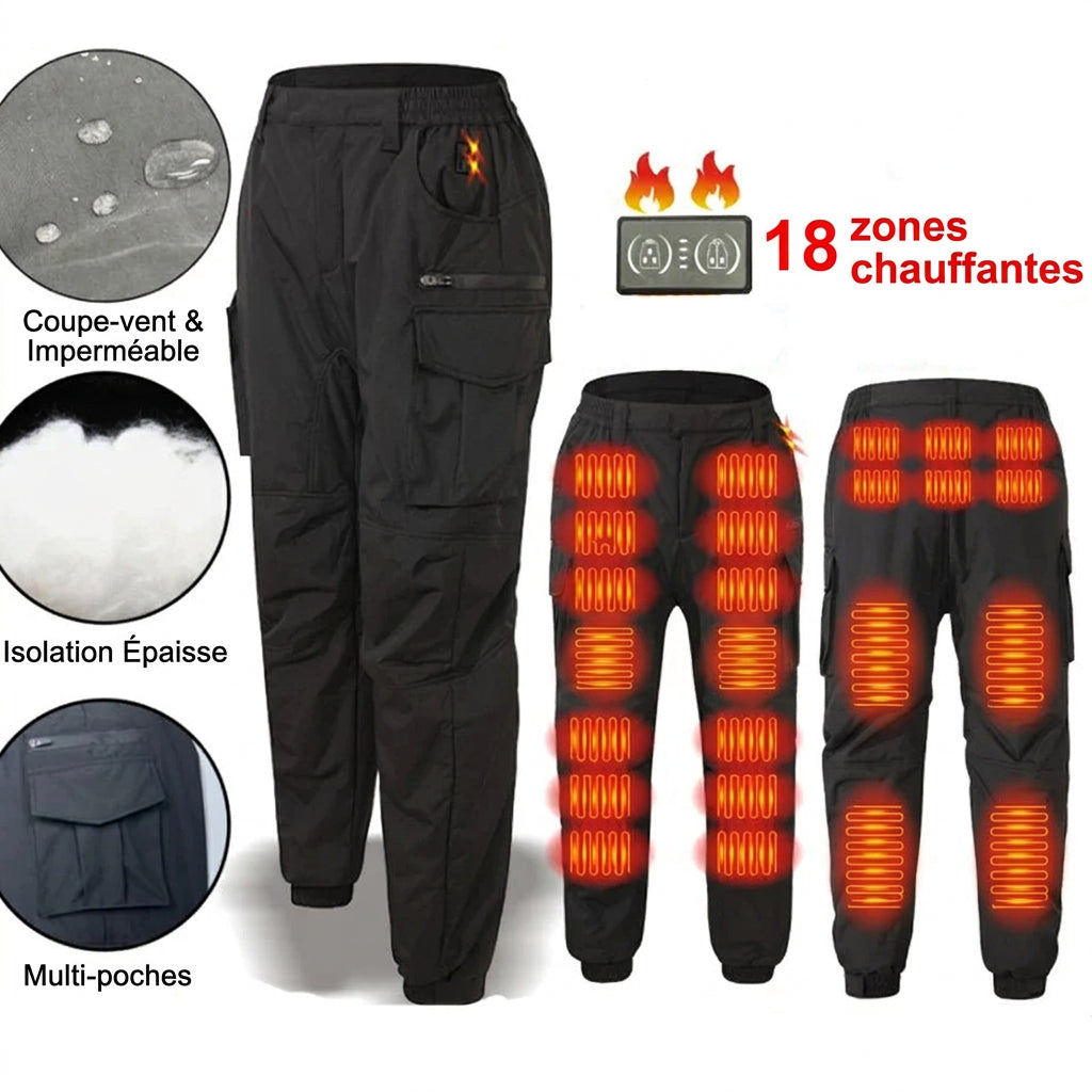 Pantalon chauffant USB homme – Hiver & outdoor