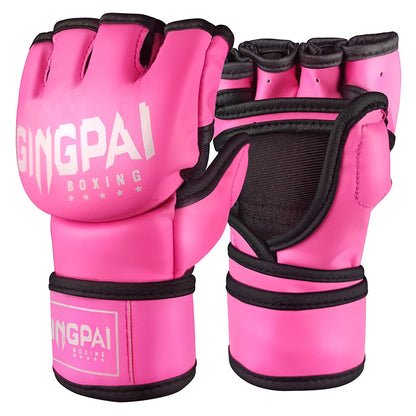 Mitaines MMA Sans Doigts Cuir PU – Gants Sac de Frappe / Kickboxing / Muay Thai – M & L - BLACKBEARD OUTDOOR INDUSTRIES