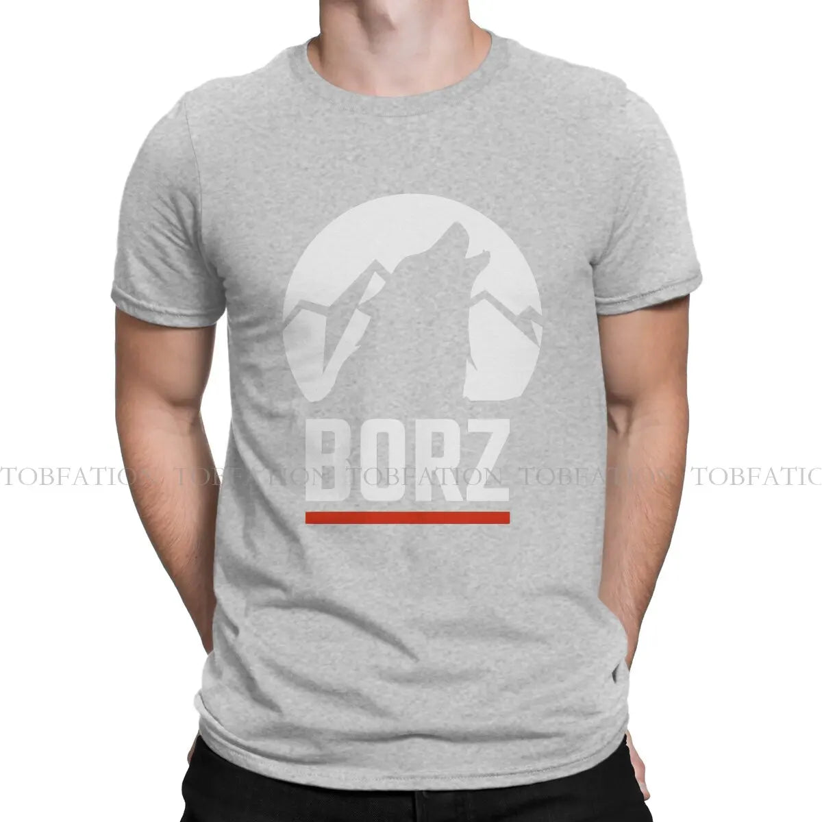 T-Shirt Coton Pur Borz Loup Tchétchène – Streetwear Harajuku, Col Rond | S à 6XL | 10 Coloris - BLACKBEARD OUTDOOR INDUSTRIES
