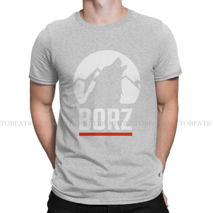 T-Shirt Coton Pur Borz Loup Tchétchène – Streetwear Harajuku, Col Rond | S à 6XL | 10 Coloris - BLACKBEARD OUTDOOR INDUSTRIES
