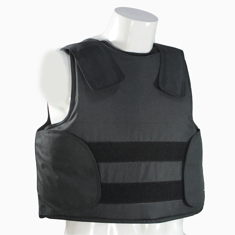 Gilet Pare-Balles Tactique NIJ IIIA — Protection Balistique Niveau 3A, Noir, Tailles S à XL