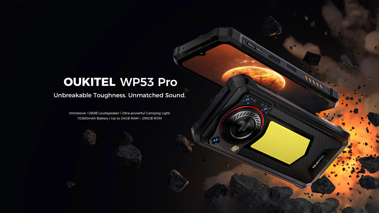 【NEW】OUKITEL WP53 PRO Rugged Phone, 24GB+256GB 11000mAh Android 15 6.52" NFC 50MP Cell Phone BLACKBEARD OUTDOOR INDUSTRIES