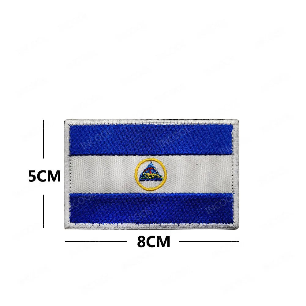 Patch Drapeaux Brodés Amérique et Caraïbes – 8×5 cm avec Velcro - BLACKBEARD OUTDOOR INDUSTRIES
