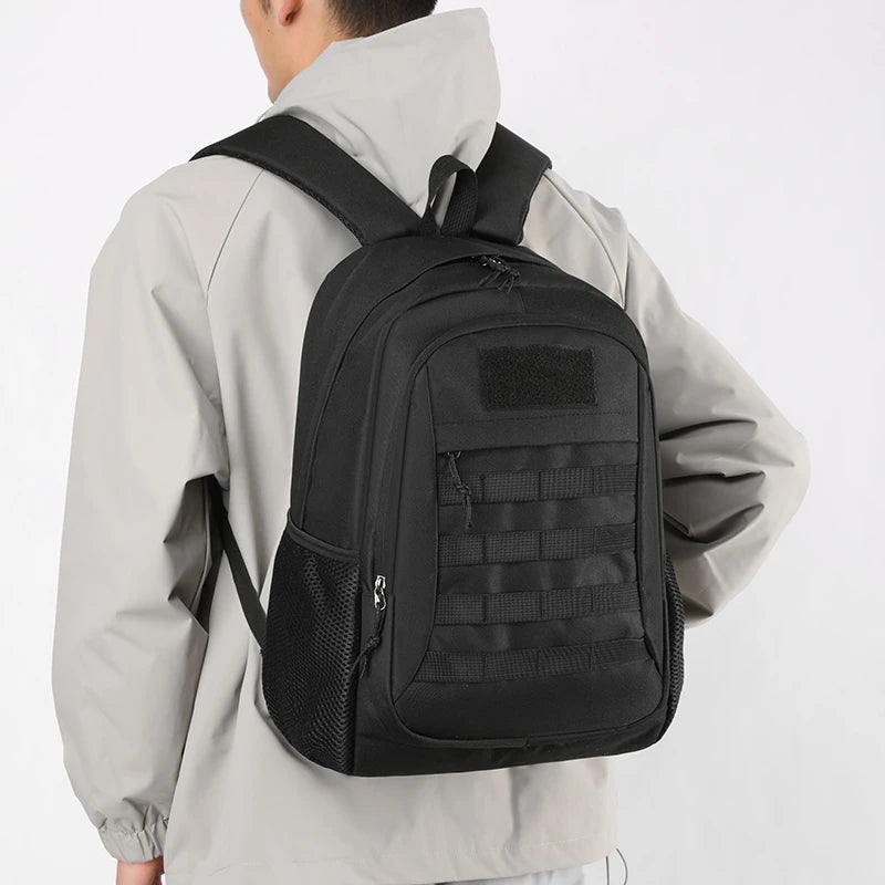 Sac à dos tactique 19l avec compartiment ordinateur, dos rembourré, noir, kaki ou camouflage