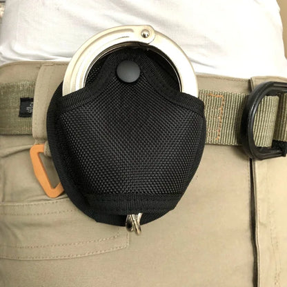 Porte-menottes tactique en nylon – Fixation MOLLE et ceinture