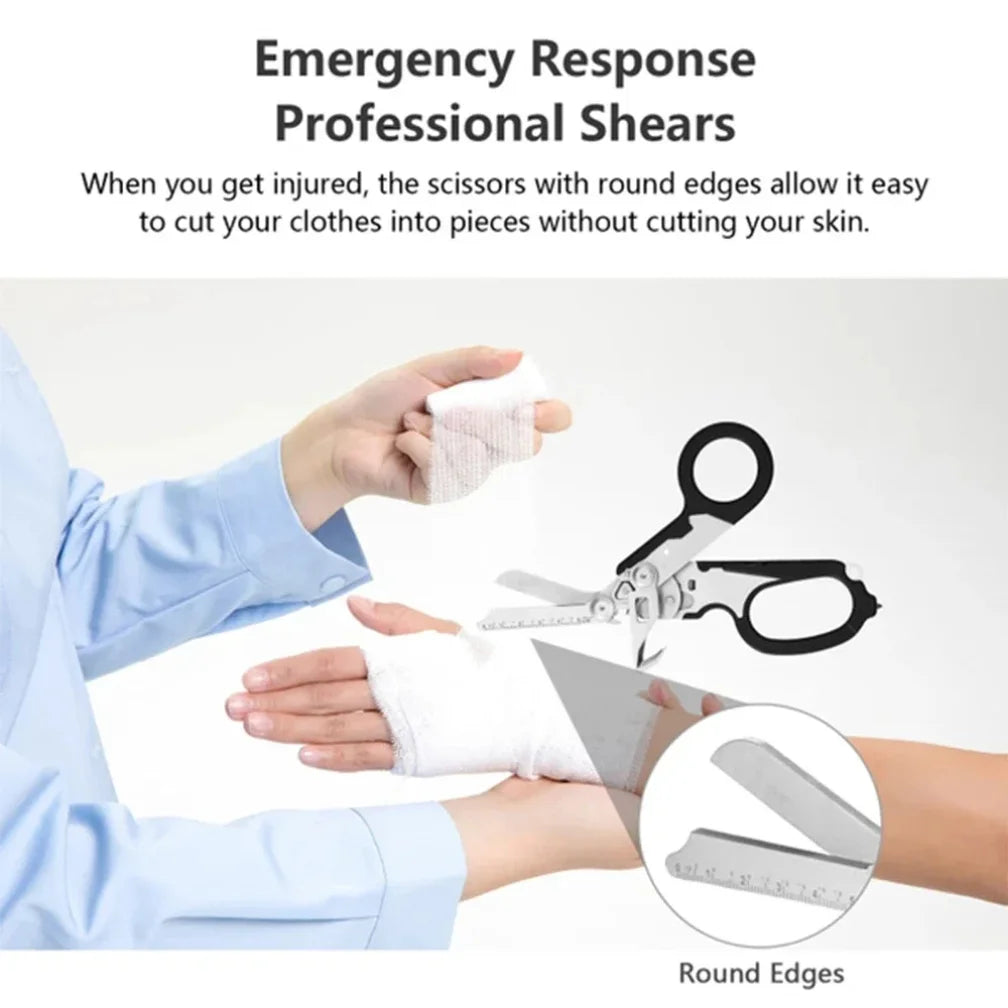 Ciseaux de secours pliants – Coupe-ceinture et brise-vitre