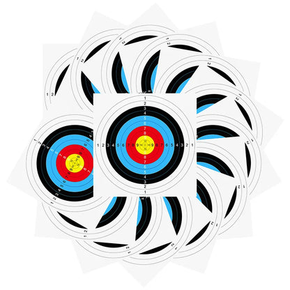 Lot de 10 ou 50 Cibles Papier 40x40 cm – Entraînement Précis Tir à l'Arc, Airsoft, Arbalète et Chasse - BLACKBEARD OUTDOOR INDUSTRIES