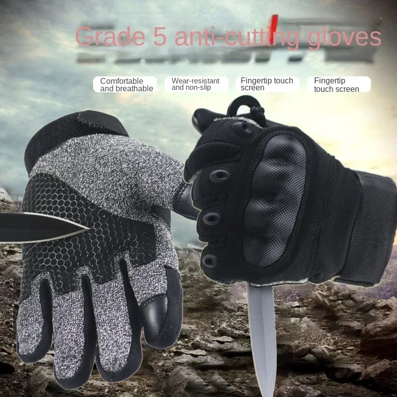 Gants Tactiques Anti-Coupure Niveau 5 – Protection Grade 5, Combat & Outdoor