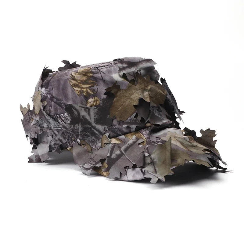Casquette Tactique Camouflage 3D à Feuilles Bioniques – Chasse, Airsoft, Pêche, Observation Nature - BLACKBEARD OUTDOOR INDUSTRIES