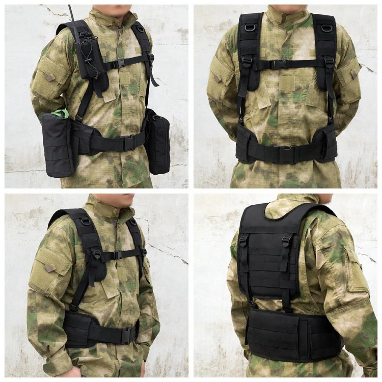 Harnais Tactique MOLLE avec Ceinture Détachable – Harnais de Combat Airsoft, Équipement Militaire, Entraînement et Chasse Outdoor BLACKBEARD OUTDOOR INDUSTRIES