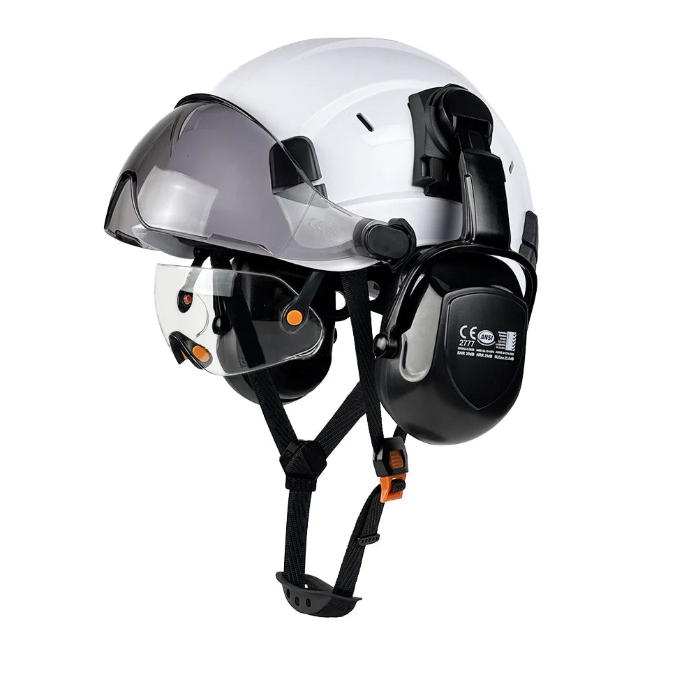 Casque de Sécurité ABS Pompier & Sauvetage — Visière, Cache-Oreilles CE/ANSI - BLACKBEARD OUTDOOR INDUSTRIES