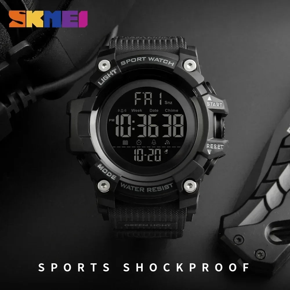 Montre Digitale Sport Homme SKMEI 1384 – Résistante et Multifonction - BLACKBEARD OUTDOOR INDUSTRIES