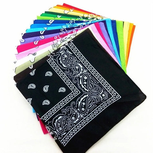 Bandana Carré Hip Hop en Coton – 54x54 cm, Imprimé Paisley - BLACKBEARD OUTDOOR INDUSTRIES