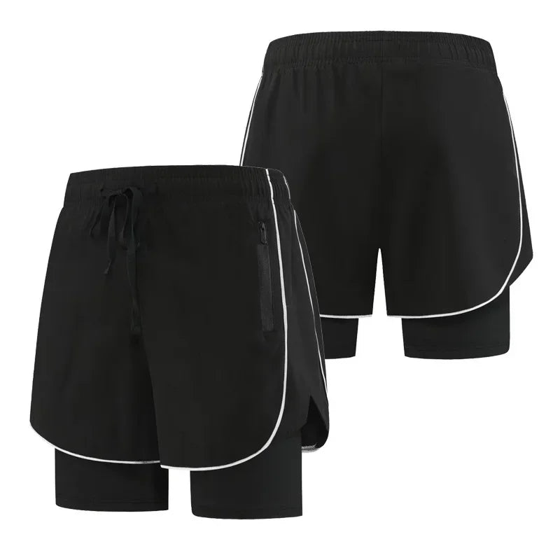 Shorts de Sport Femme 2-en-1 Taille Haute - Séchage rapide • Poche zippée • Confort anti-exposition - BLACKBEARD OUTDOOR INDUSTRIES