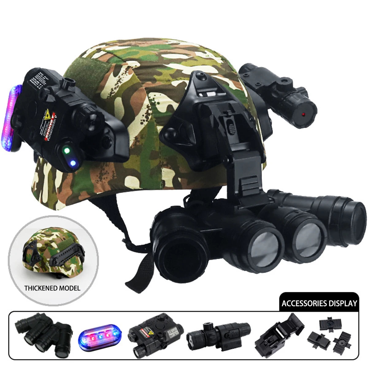 Kit Casque Tactique Enfant Airsoft – Vision Nocturne, Lampe & Visée Laser Multifontions - BLACKBEARD OUTDOOR INDUSTRIES