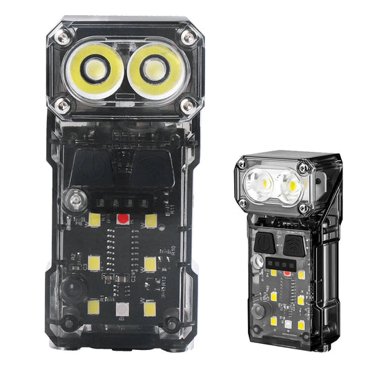 Lampe de Poche Rotative 90° BORUiT – Lampe Frontale à Capteur, Éclairage LED 800LM Rechargeable Type-C avec Clip Magnétique – Idéale pour Camping, Aventure et Travaux BLACKBEARD OUTDOOR INDUSTRIES