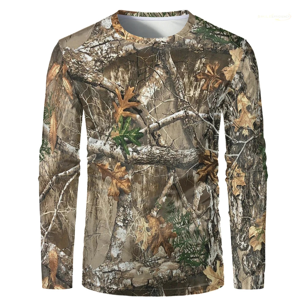 T-Shirt Camouflage Homme Manches Longues – Séchage Rapide, Pêche Chasse Randonnée | S-5XL - BLACKBEARD OUTDOOR INDUSTRIES