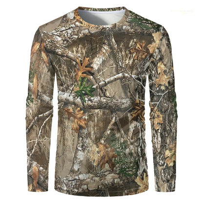 T-Shirt Camouflage Homme Manches Longues – Séchage Rapide, Pêche Chasse Randonnée | S-5XL - BLACKBEARD OUTDOOR INDUSTRIES