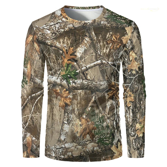 T-Shirt Camouflage Homme Manches Longues – Séchage Rapide, Pêche Chasse Randonnée | S-5XL - BLACKBEARD OUTDOOR INDUSTRIES