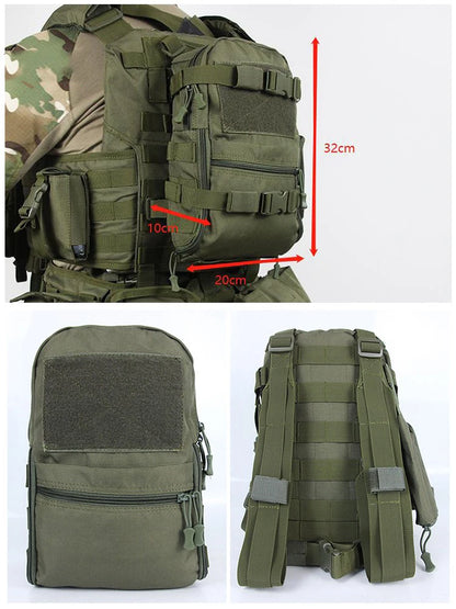 Sac à Dos Tactique Mammoth-C MOLLE – Assault Bag EMR, Oxford Impregné, 3 Coloris